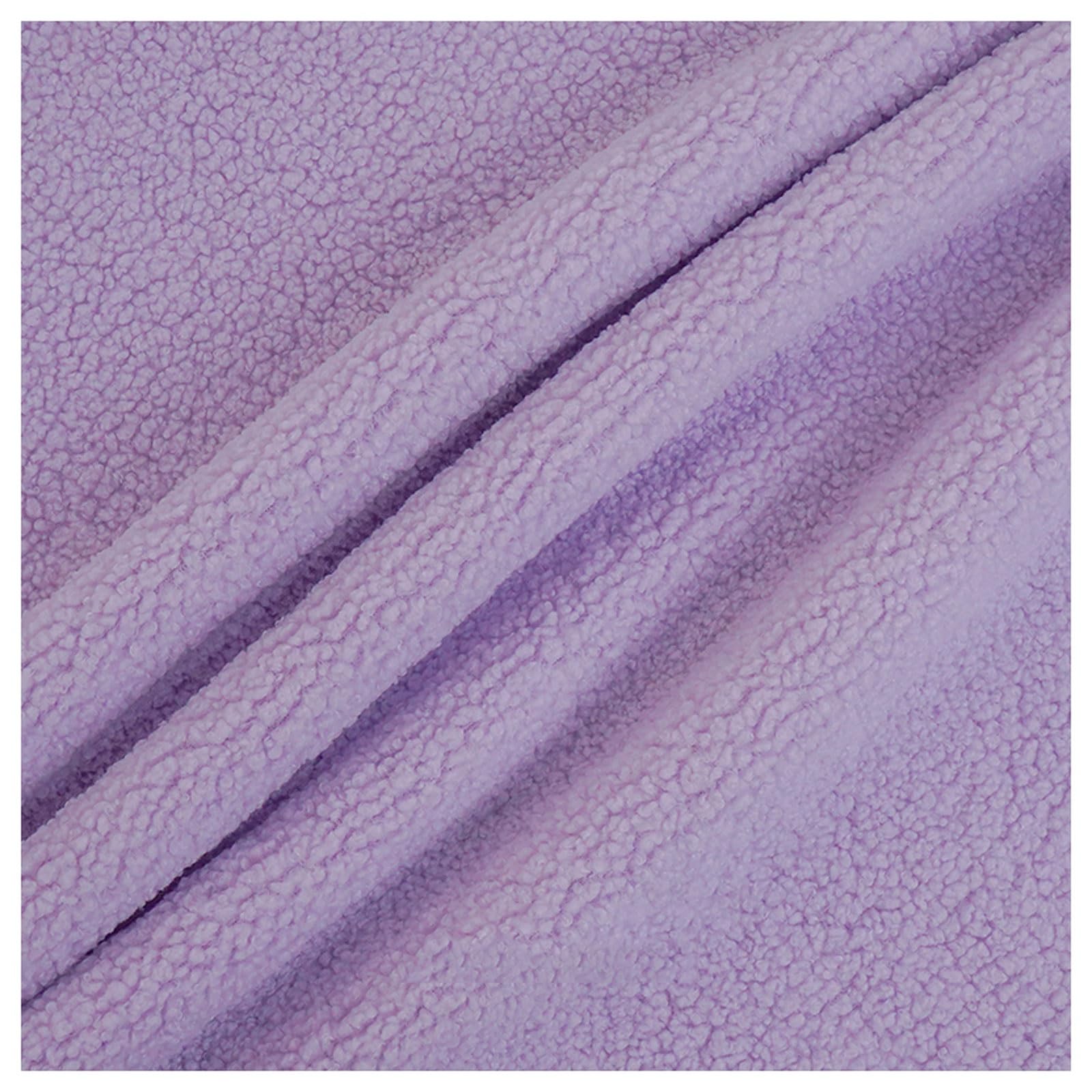 Sherpa Fleece Fabric Soft Curly Woolly Pile Fleece High-Density Material Home Decor Upholstery Plush Sheepskin Fabric Material for DIY Projects Sewing and Splicing, 50 * 160cm (Color : Purple)
