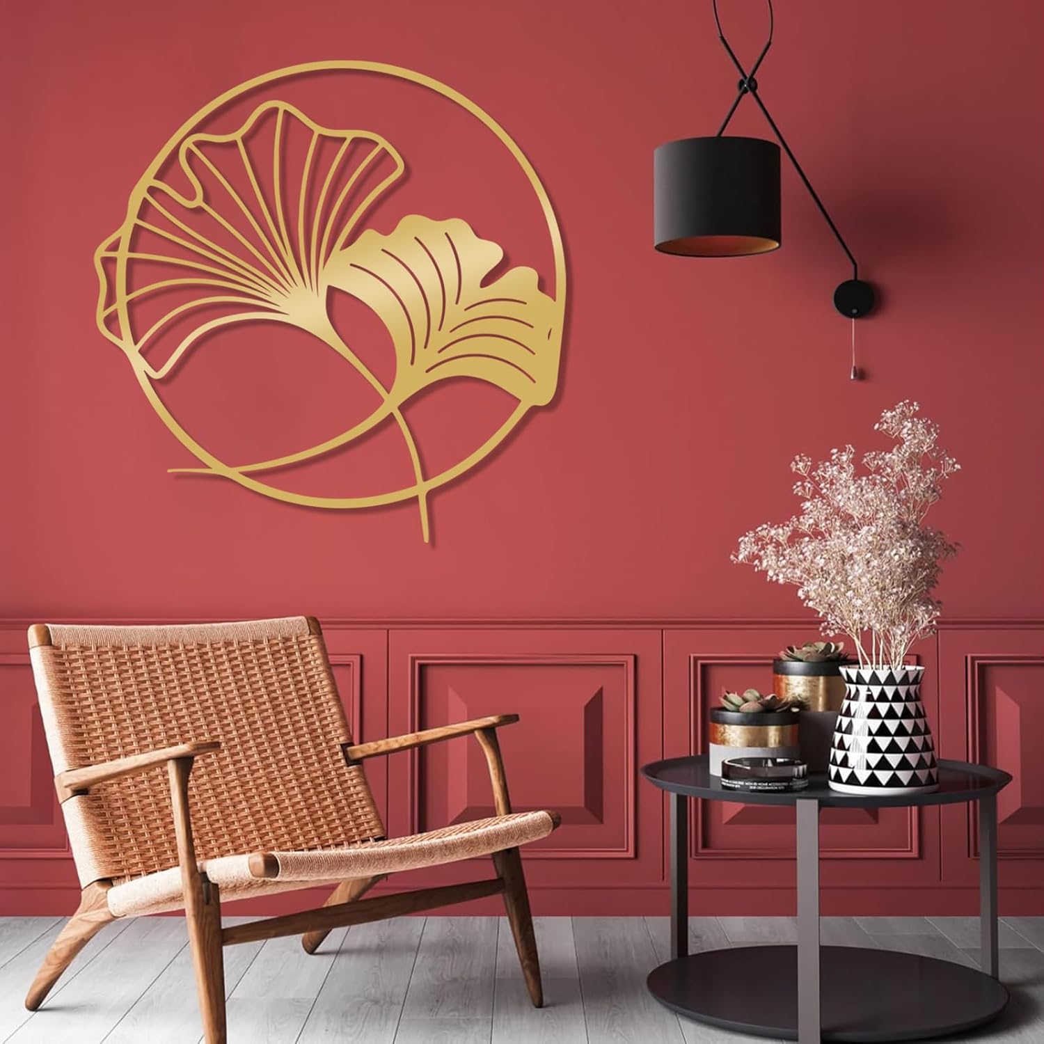 Ginkgo Leaves Metal Wall Art, Ginkgo Bilboa Wall Decor