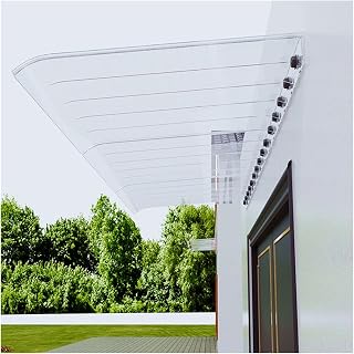 Klarglastürvordach mit UV-Schutz – ideal für Terrassen, Außenüberwachung und Fenster (50 x 100 cm) – Stilvoller, wetterbeständiger Unterstand