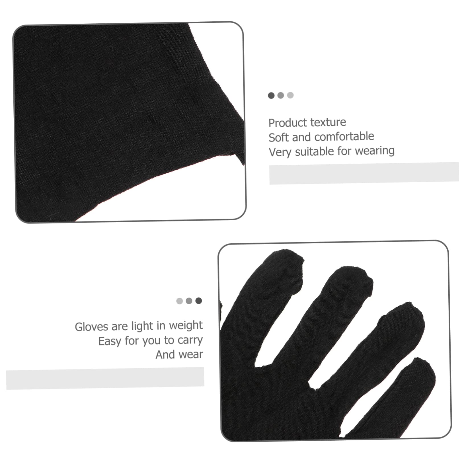 24paare Schwarze Baumwollarbeits-handschuhe Verstärkt Schmutzabweisend Für Garten Haushaltsarbeiten Optimaler Und
