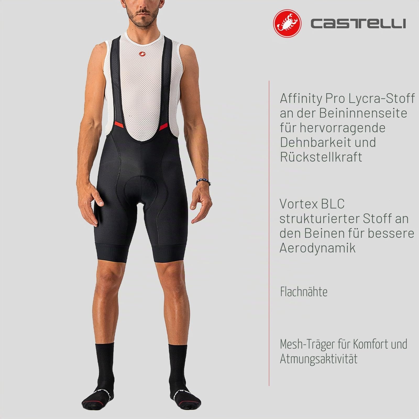 Castelli Herren Shorts Competizione Bibshort