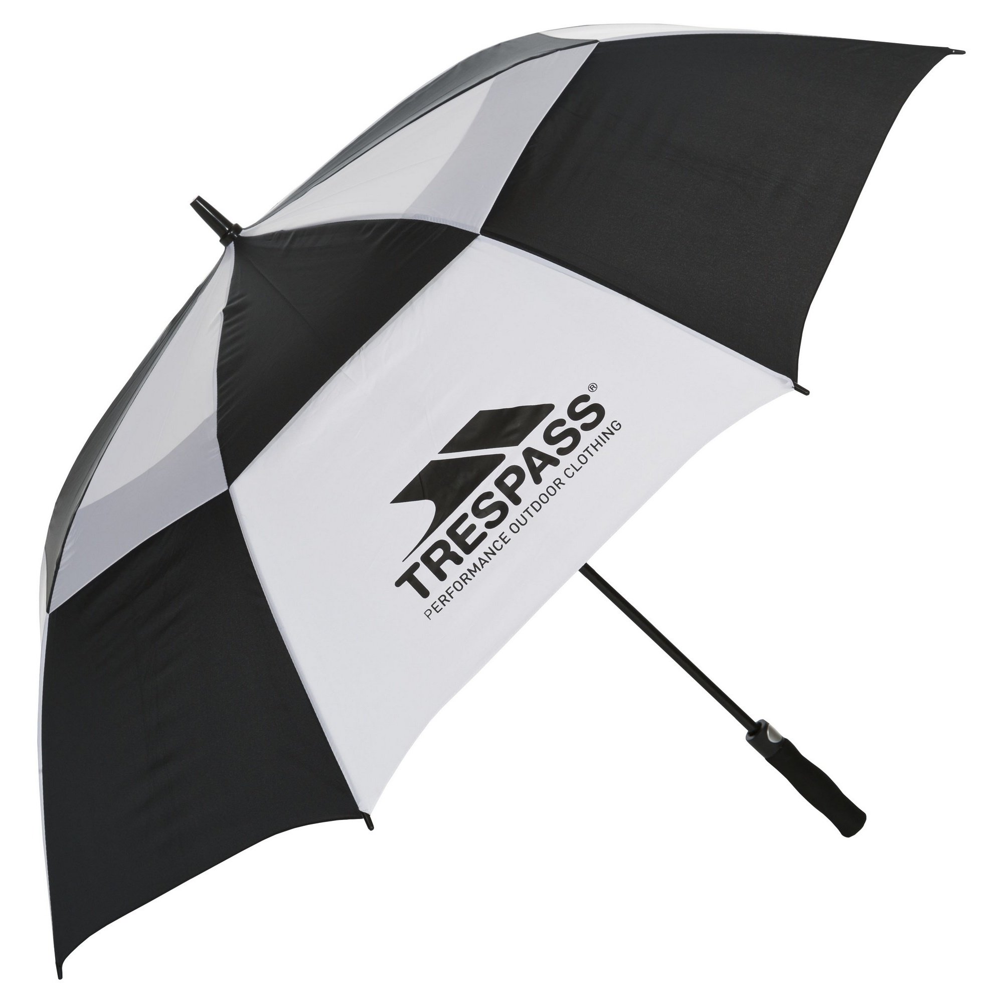 Trespass Unisex Black/Multi Catterick Automatic Umbrella - Size: One Size