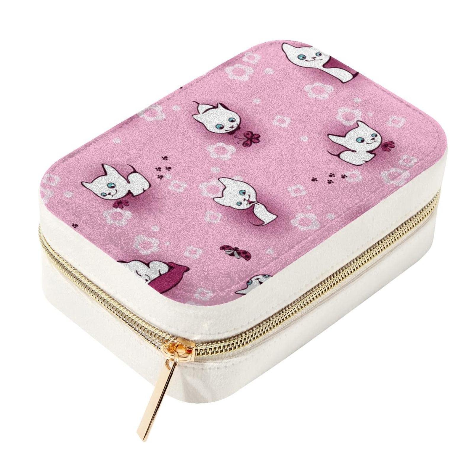 Boîte à bijoux de voyage en velours pour week-end et vacances
