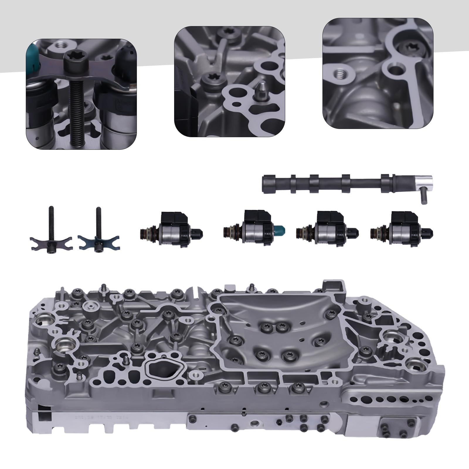 CVT Corpo della valvola dell'ingranaggio Elettroidraulica Centralina Cambio per Mercedes Classe A W169 W245 Classe B 722.8 Alluminio, Lega, Grigio, Valvola a scorrimento