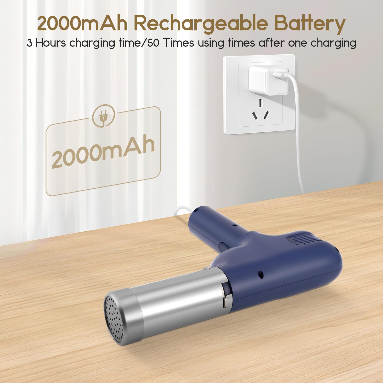 Elektrische Nudelmaschine Handheld, Kabellose Pastamaschine mit 2000mAh Akku, 5 Pressformen