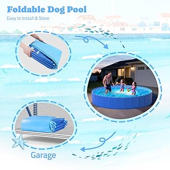 Amazon.com: Foldable Dog Pool with RGB LED Light, 71