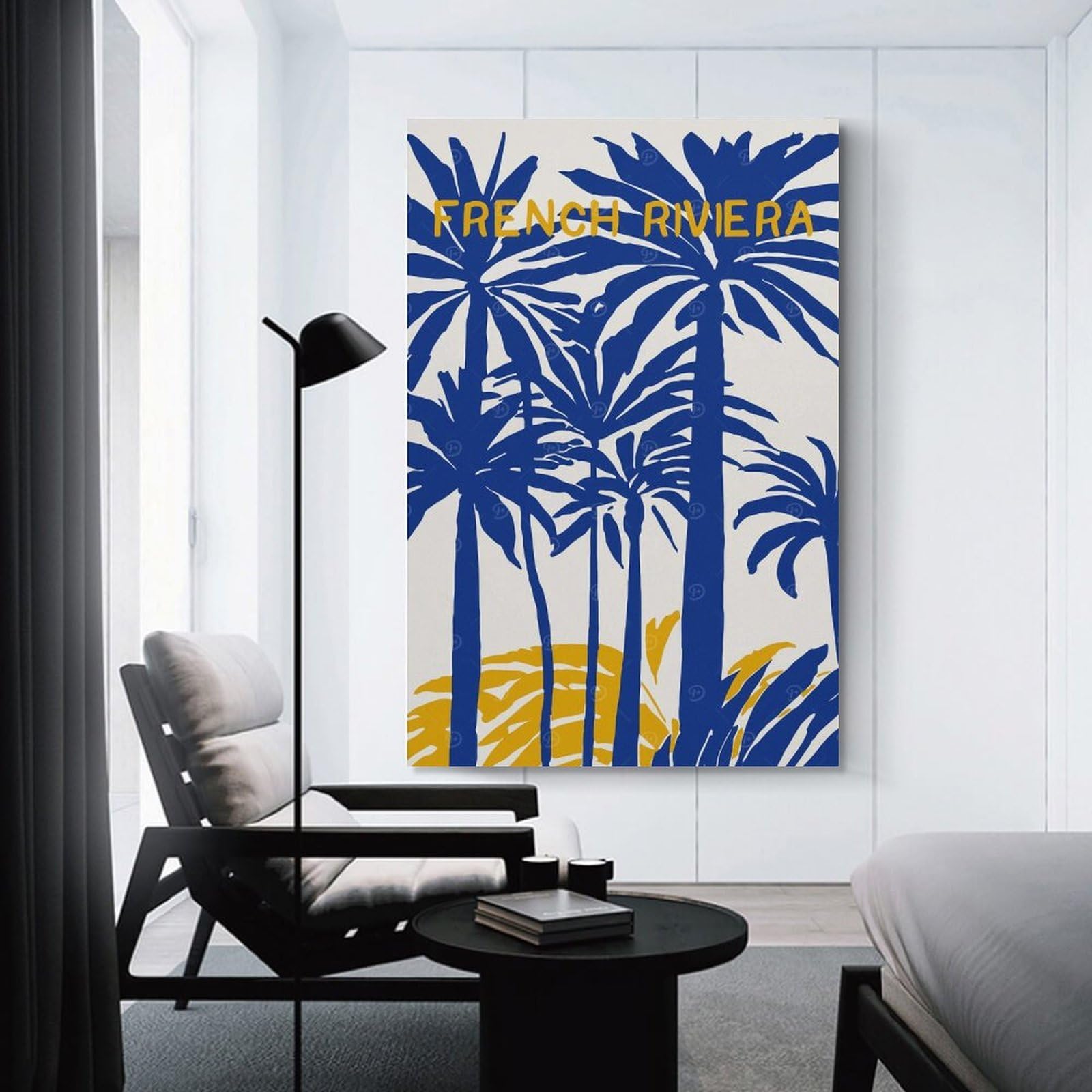 Junmoney Canvas Wall Decor French Riviera, 20x30inch(50x75cm), for Gallery Wall Layouts in Home Or Office, Home Wall Art for Statement Displays