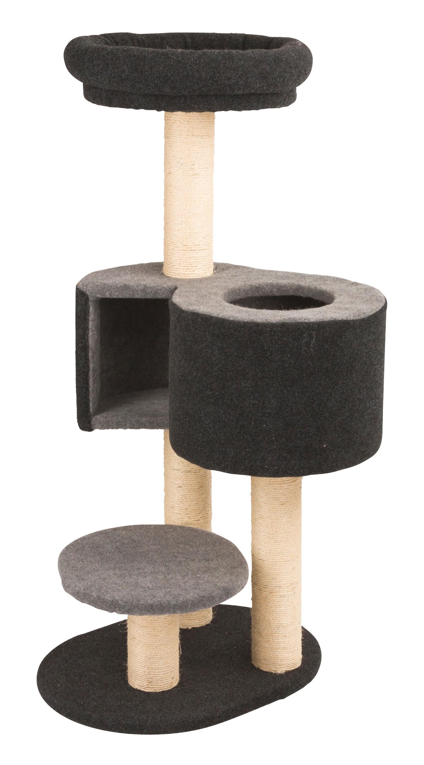 Kerbl Fridolin - Albero per Gatti in Feltro, 55 x 52 x 106 cm, Colore: Grigio