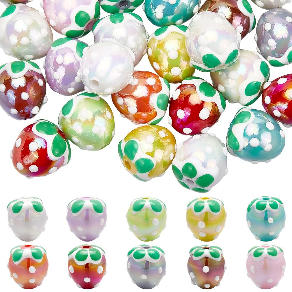 Perles fraise en acrylique pour fabriquer des cadeaux personnalisés