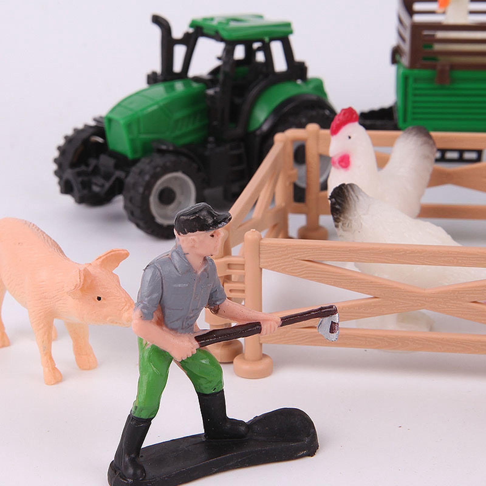 94 pezzi di animali della fattoria con figure realistiche, trattori e recinzione, set da gioco, apprendimento educativo, mini figure realistiche