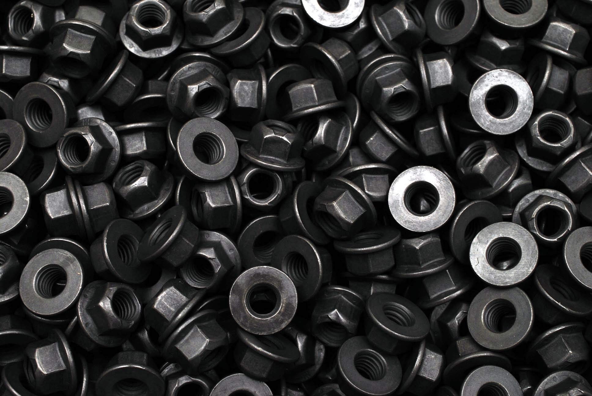 (150) Toplock Flange Nuts 3/8-16 Grade 8/G Plain Finish All Metal Locking Nut