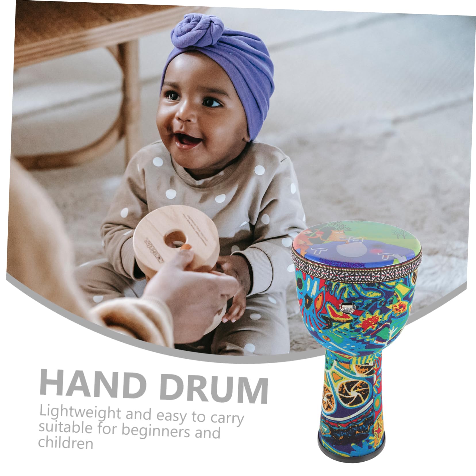 ERINGOGO Djembe Africano Mano Strumento Percussione Per Principianti e Ragazzo Ragazza Ragazza Robusto e Durevole Per Uso Lungo Termine