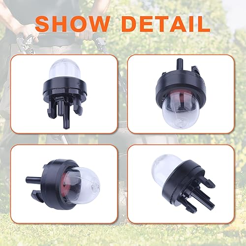 Miniatura 6 de Homelite para Poulan para cortador de cepillo Craftsman, kit de línea de combustible de 0.138 in, 300780001, 300780002 y 300780004