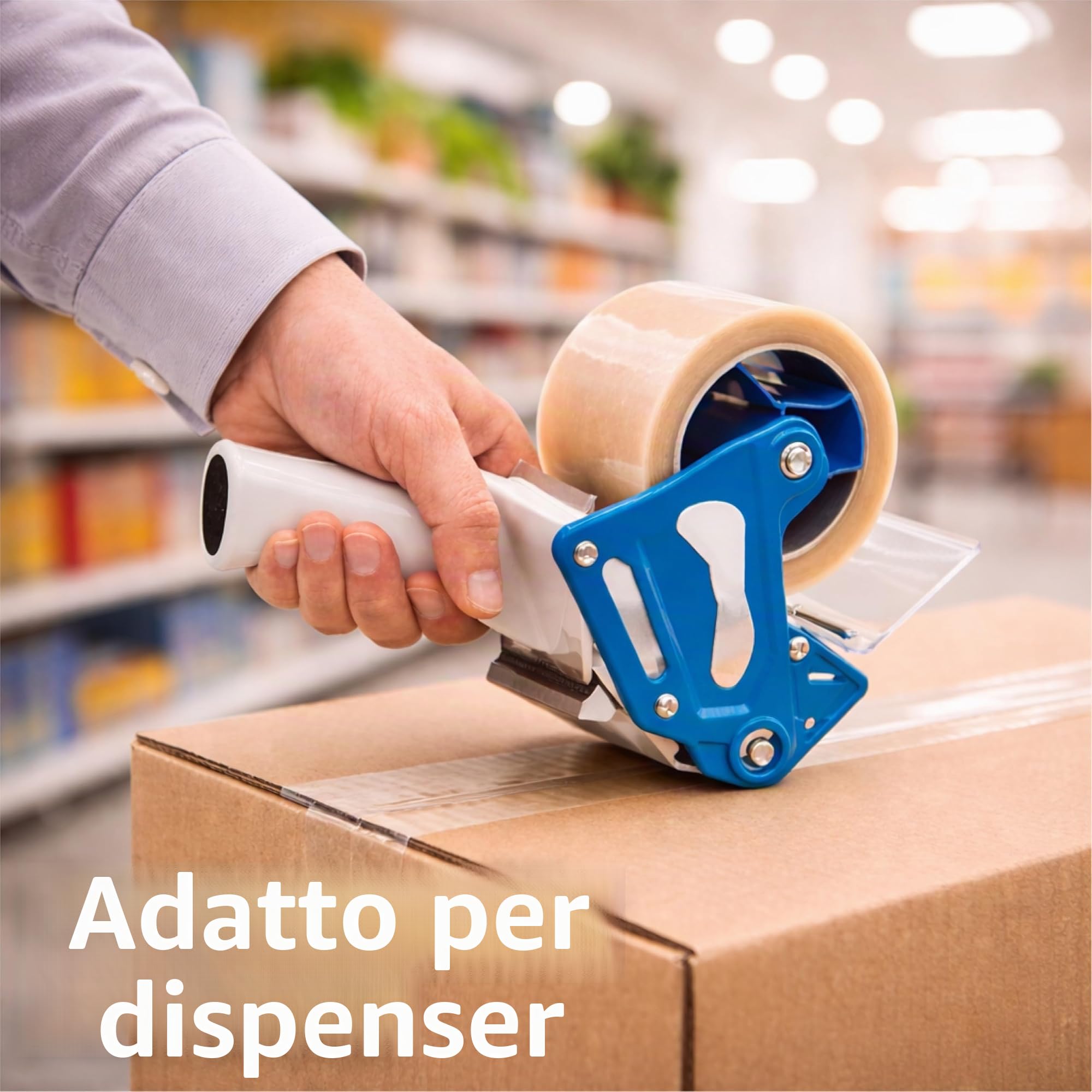 TK Gruppe Timo Klingler 6 nastri adesivi trasparenti, 66 metri - extra resistenti - trasparenti - nastro da imballaggio, nastro per pacchi, dispenser per nastro