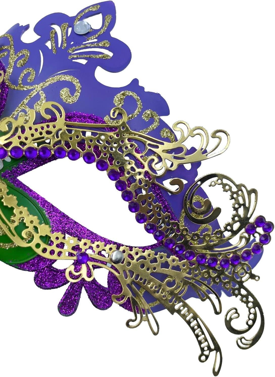 Mardi Gras Masquerade Mask for Women Venetian Helding Stick Masks for Halloween Carnival Costume Party