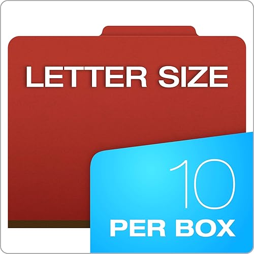 Vista 14 de Pendaflex Pendaflex Pressguard fólders de clasificación, tamaño carta, 6 secciones, 10 por caja, Rojo