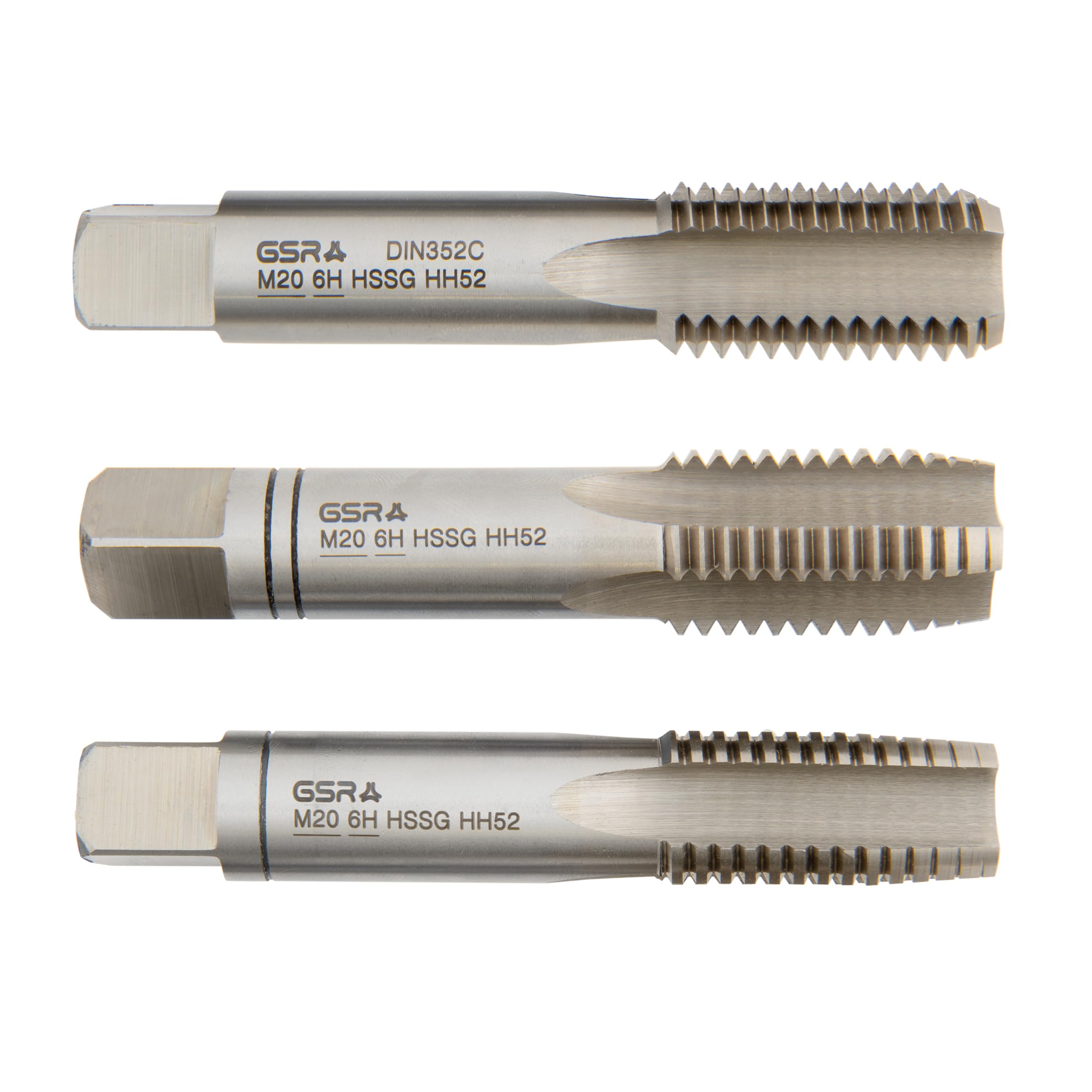 PROFI Juego de machos M36 HSS-G Acero de alta velocidad 3 piezas, Macho de roscar manuales, Macho para roscar a mano