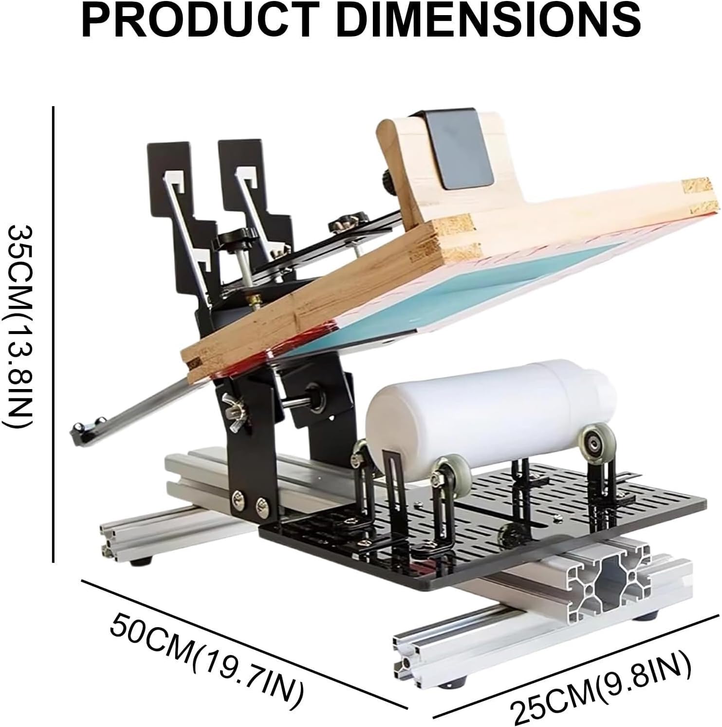 Press Printer for Cylindrical Objects, Curved Screen Printing Machine for and Conical Products, Suitable for Custom Pattern