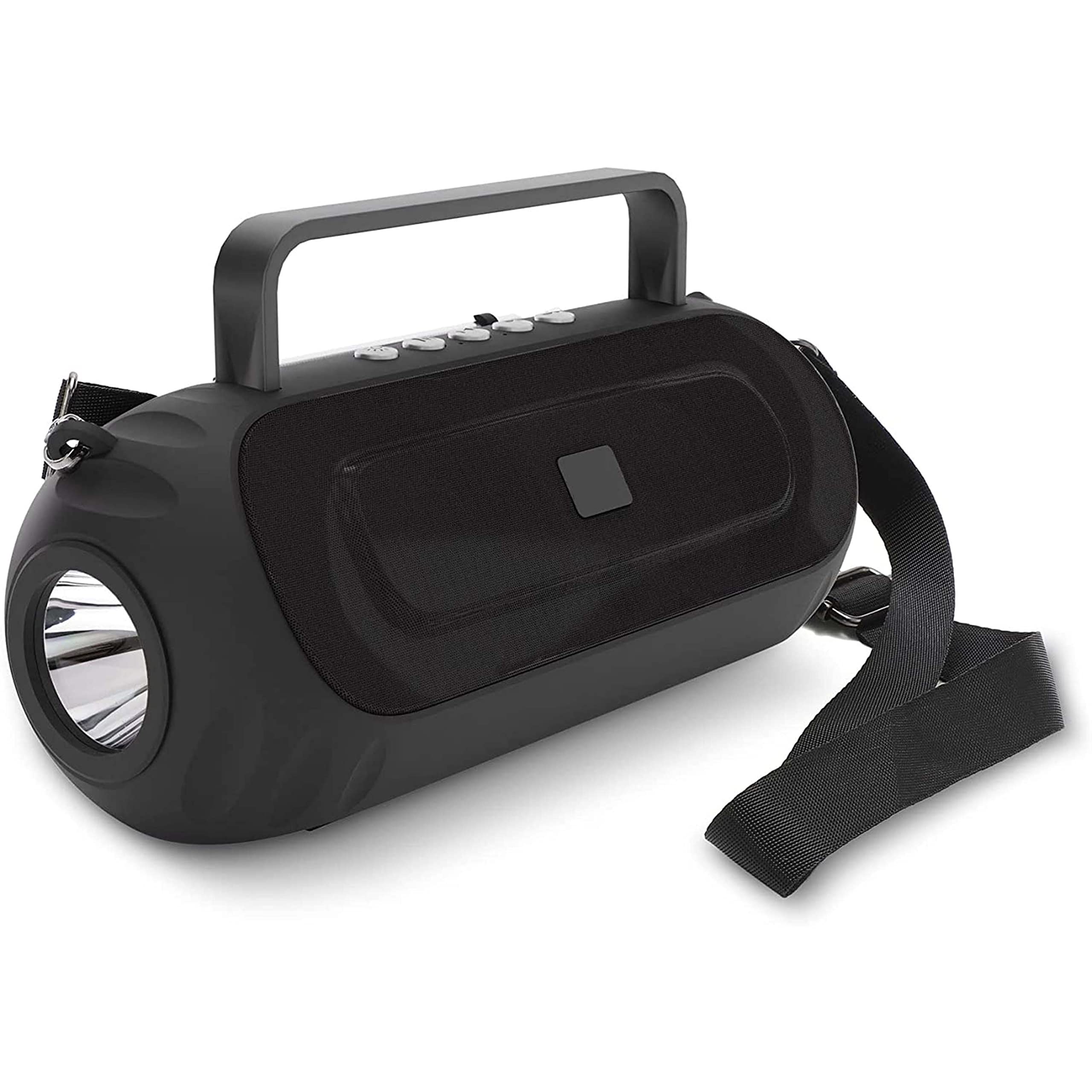 SIMPLETEK Speaker Casse Bluethoot 5.0 Con Flash | Portata 10 m 10 W Di Potenza Bassi Potenti Con Antenna Radio FM
