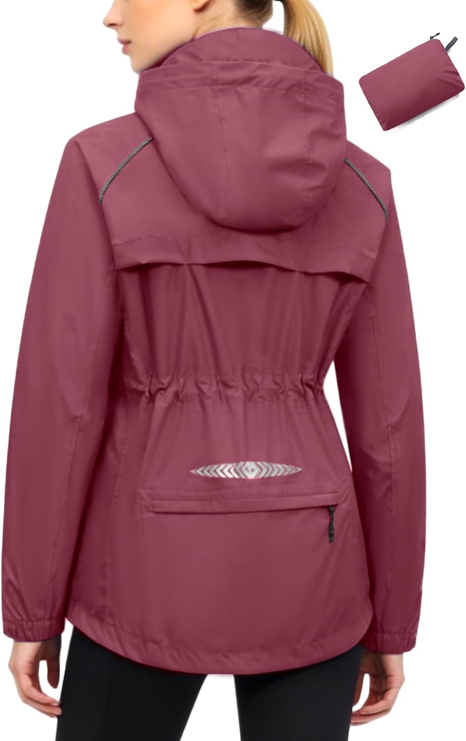 Little Donkey Andy Women's Lightweight Packable Cycling Jacket, Waterproof Windbreaker for Running & Biking