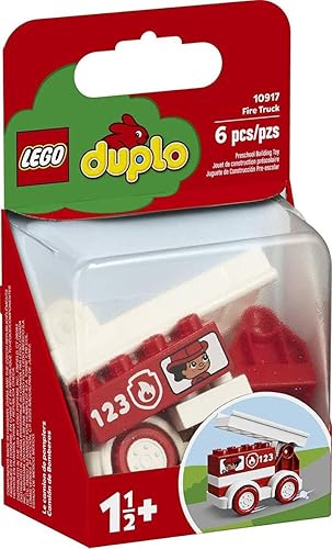 LEGO DUPLO My First Fire Truck 10917 Juguete educativo de camión de bomberos, gran regalo de cumpleaños para niños de 18 meses en adelante (6 piezas)