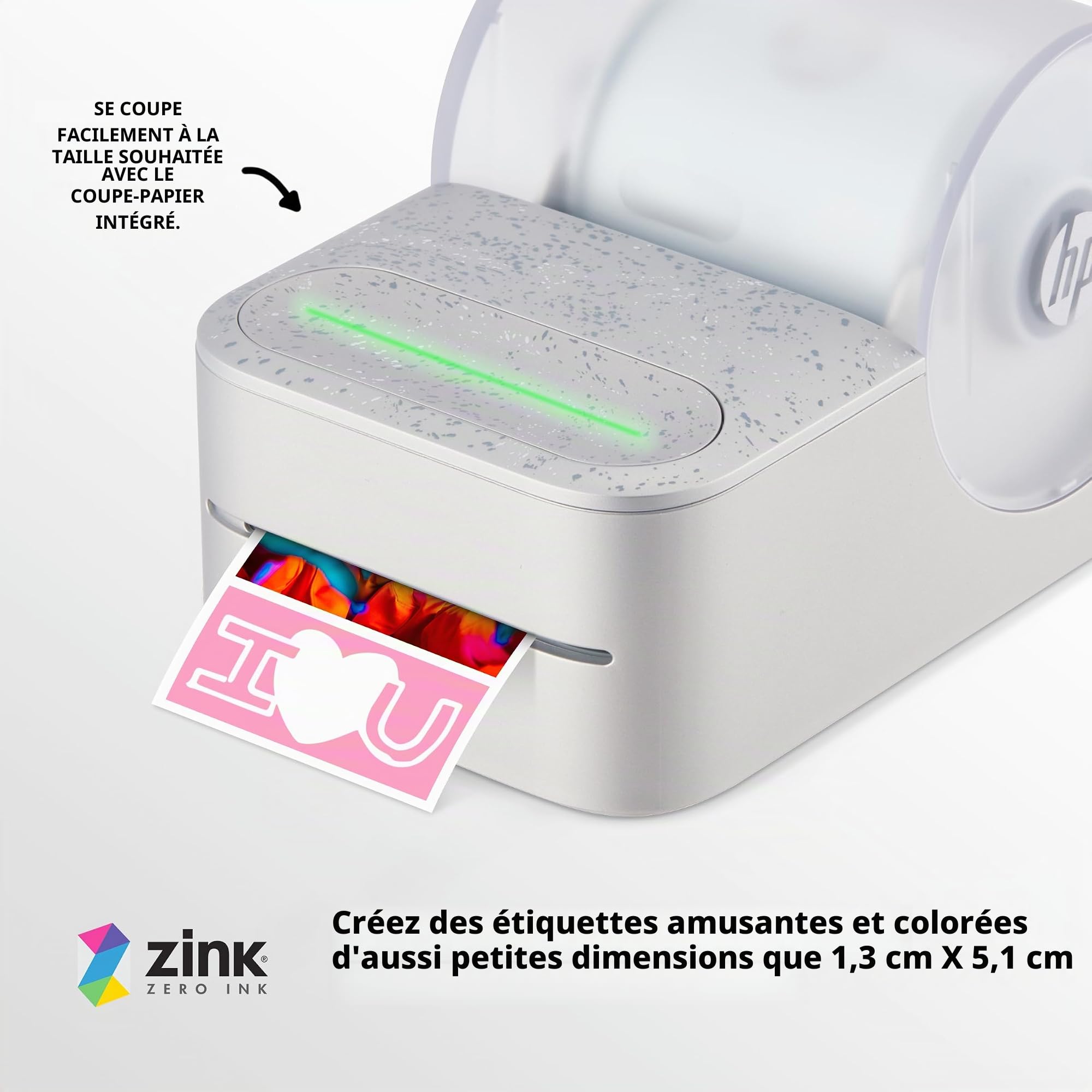 HP Sprocket Panorama Rouleau de Papier Zink Zero-Ink Autocollant 16,4 pi (5 mètres), Résistant aux bavures, Photos instantanées ou étiquettes aux Couleurs éclatantes.