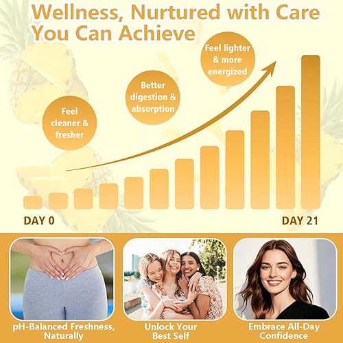 Miniatura 4 de Gomitas de probióticos femeninos, salud vaginal y equilibrio del pH de las mujeres, suplemento gomoso con polvo de arándano y piña, vegano sin