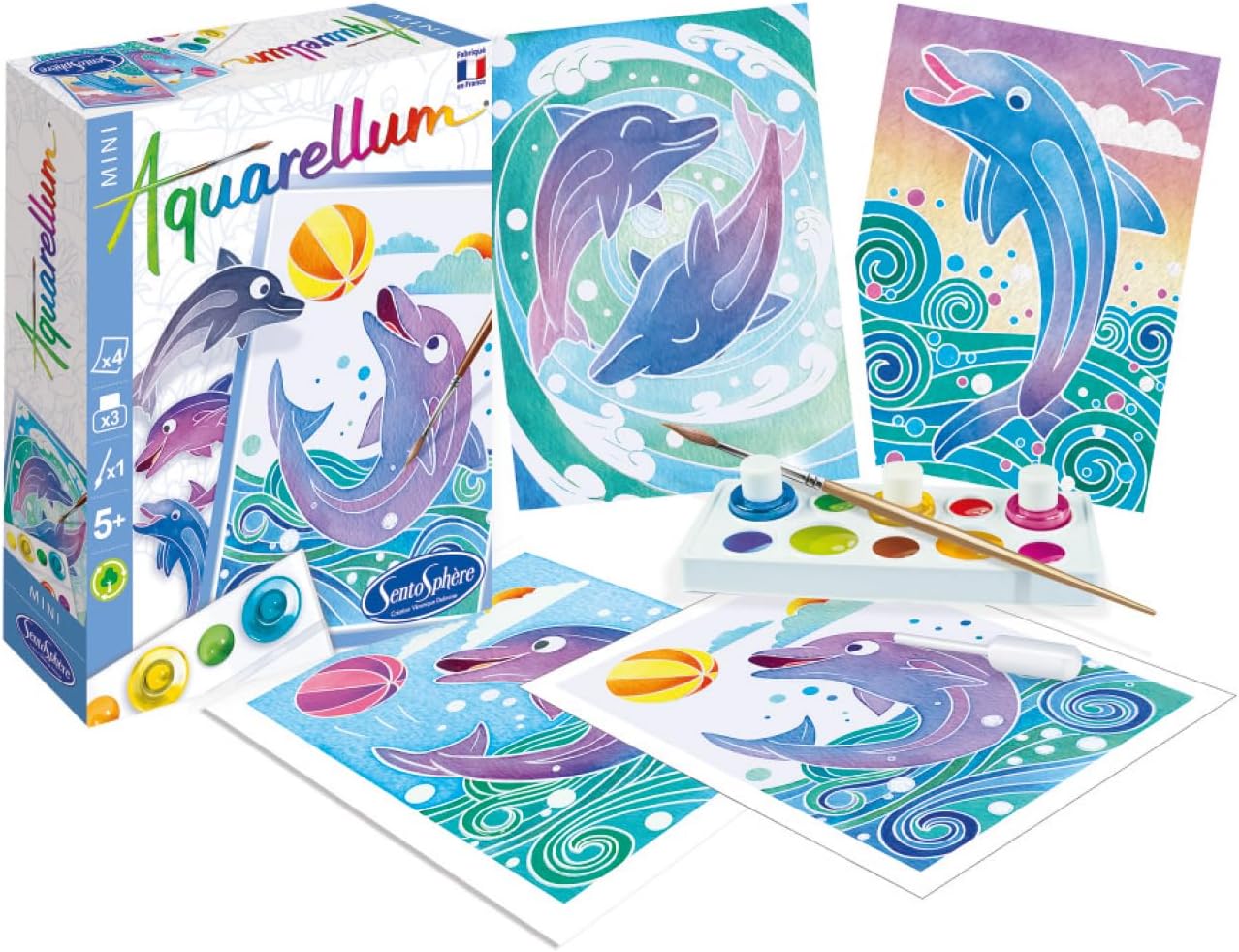 SentoSphere SEN6000 Aquarellum Dolphins Magic Canvas