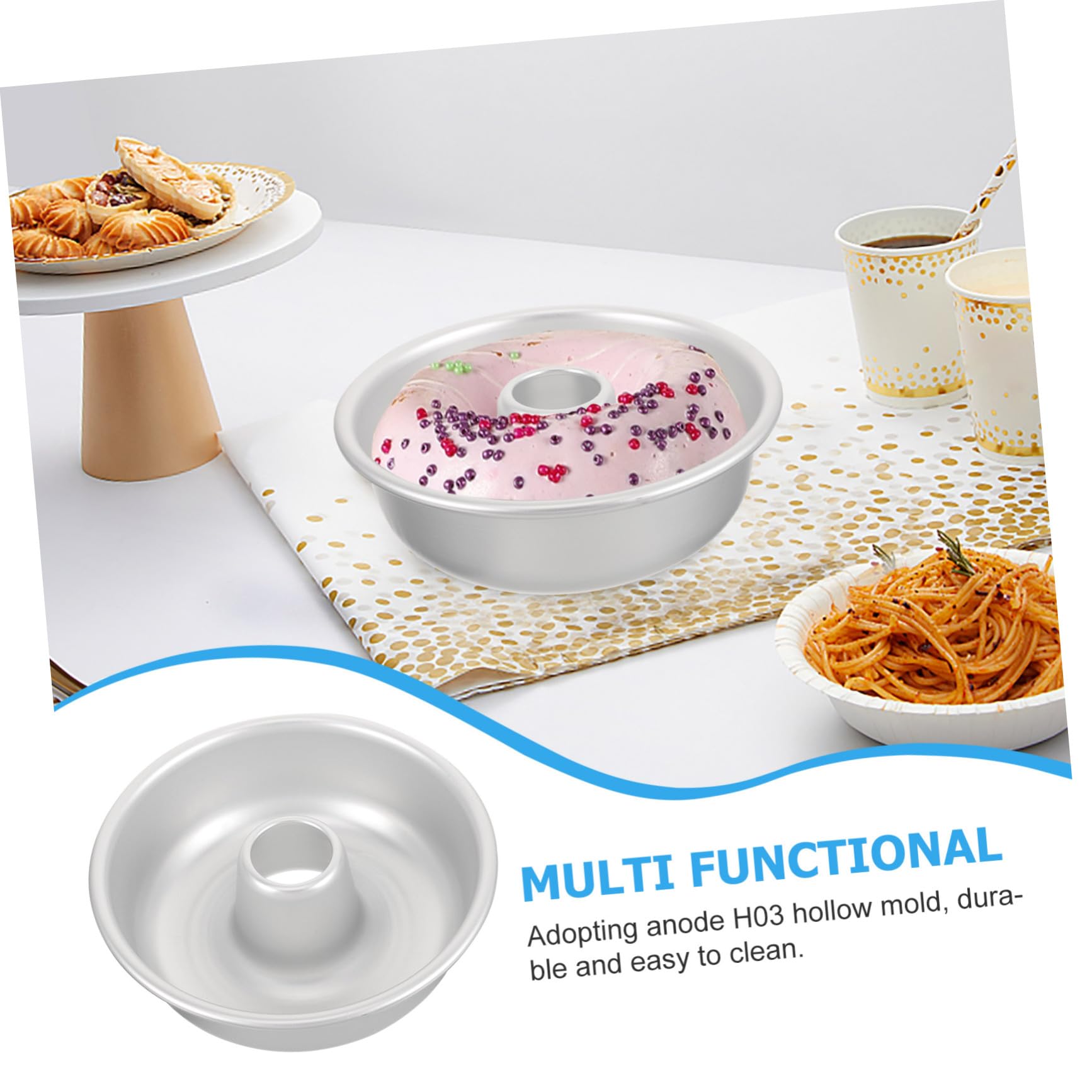 Baluue Moule à Gâteau Alliage Aluminium Antiadhésif Pour Cuisson Moule à Beignets Et Pâtisserie Pour Desserts Maison