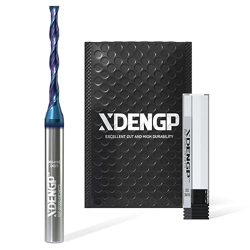 Broca de compresión en espiral de compresión con corte de 3 flautas para CNC, diámetro de corte de 18 pulgadas, longitud de corte de 1 pulgada,