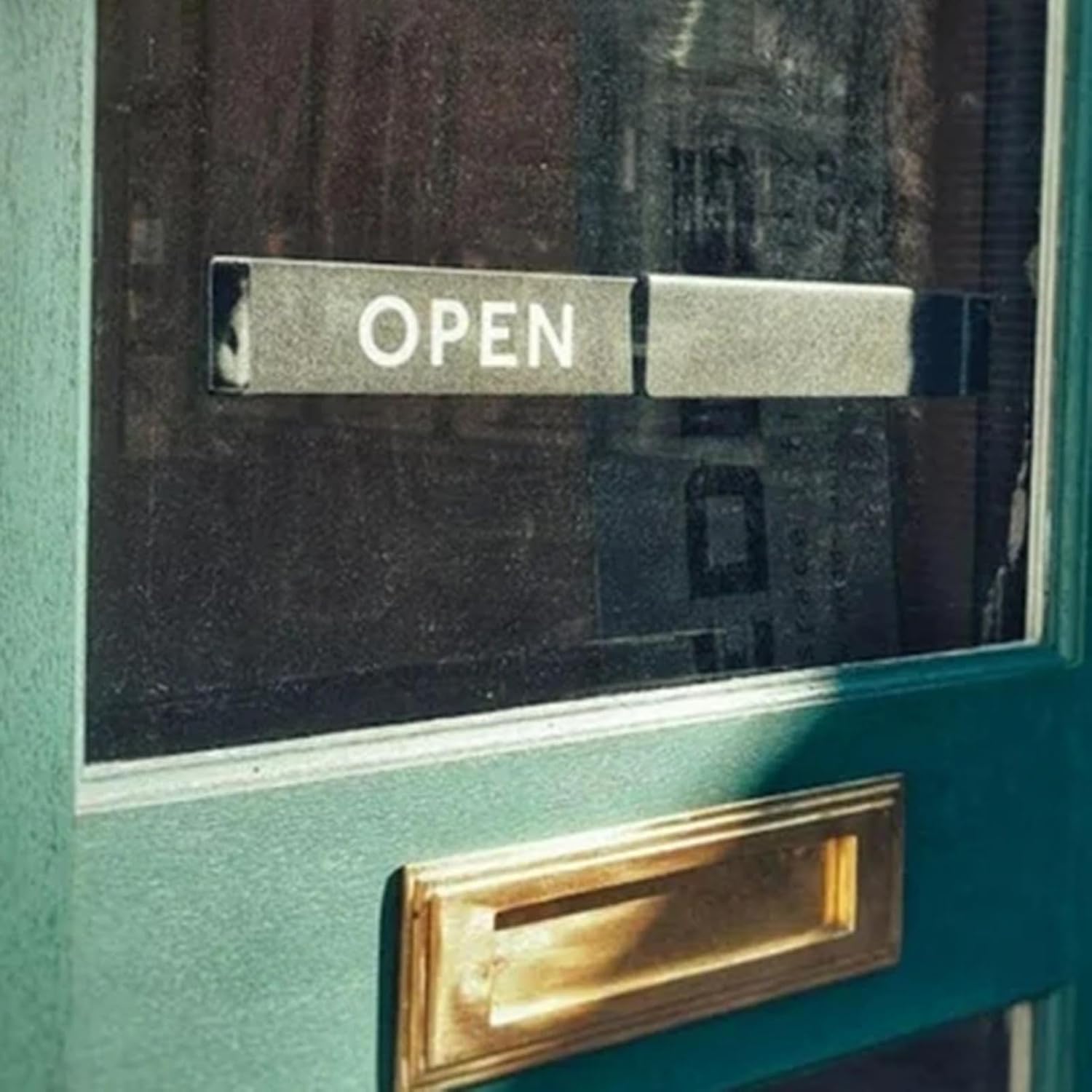 オープンクローズサイン オープン クローズ スライド式 サイン プレート表示板 用標識 open close 看板 アルミニウム合金