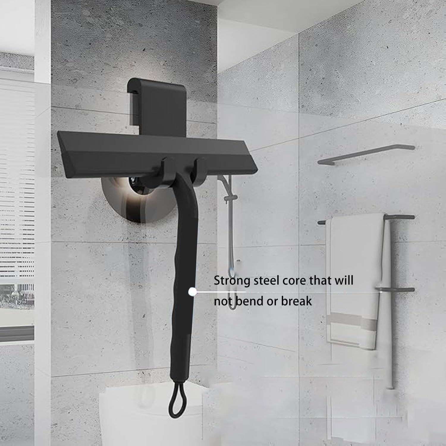 Window Squeegee Kit,Window Washing Kit, Glass Door Windshield Cleaning Tool,Suitable for Mirrors, car Windows, and Household Glass Surfaces Without Scratches (White, 9.4in*7.8in*0.9in)