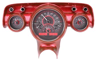 Dakota Digital 57 Chevy Car Analog Dash Gauges System Carbon Fiber Red VHX-57C-C-R