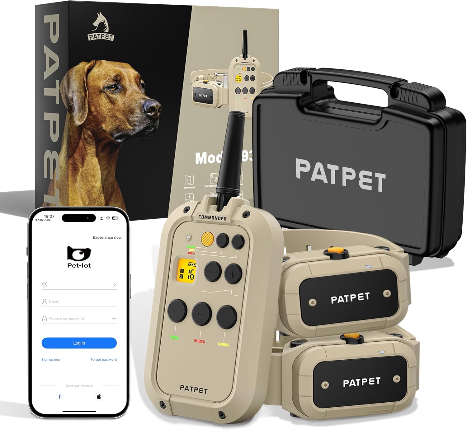 PATPET Dog Training Collar for Dogs15-140 lbs 12 Jordan Ubuy