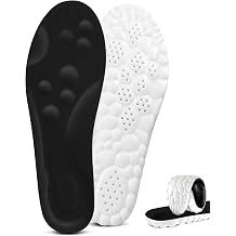 Cloud-Like Comfort Insoles, Men 5-6/Women 6-7, 1Pair Black | 4D Massage Cushioning Memory Foam & Arch Support, Orthopedic Inserts for Pain Relief, All-Day Standing, Work, Running
