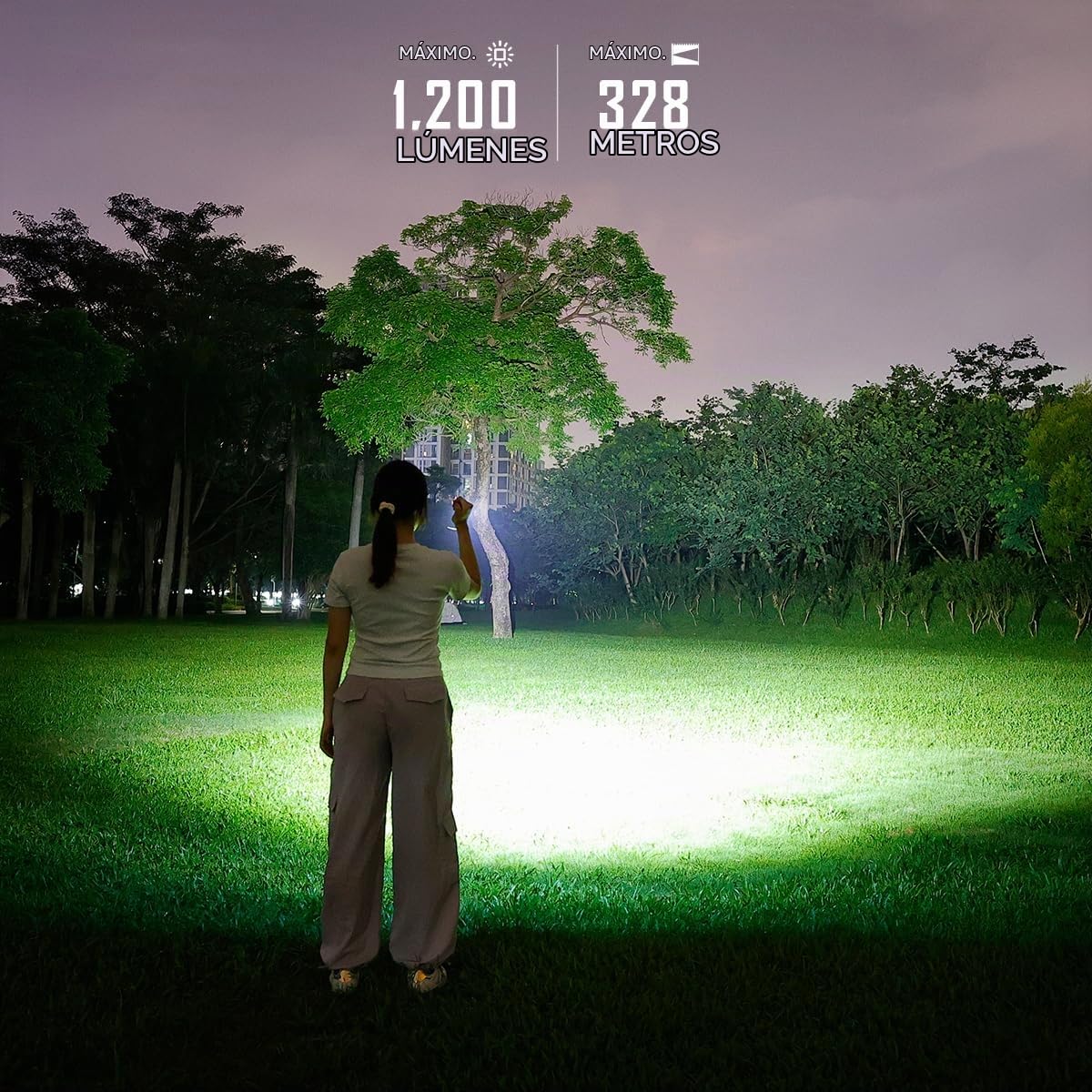 IMALENT LD35 Linterna EDC Recargable de 1200 lúmenes con Estuche de Carga Tipo C, Linternas Tácticas con Pantalla OLED, para Camping, Senderismo, Ciclismo, Emergencias, Potente y Compacta (Blanco)