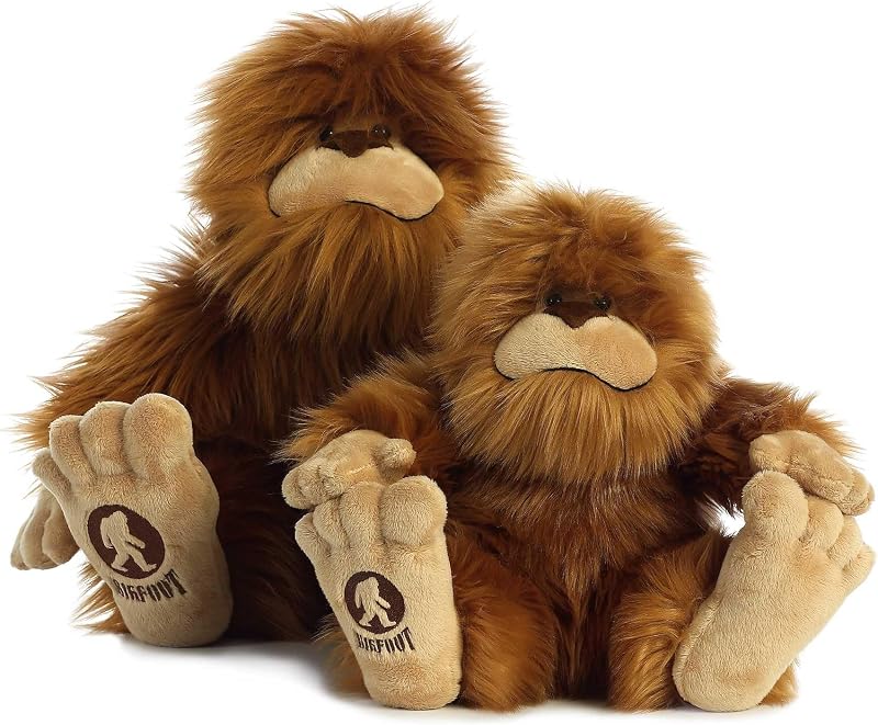 Animal de peluche Aurora® Mysterious Fantasy Big Foot - Compañero mítico - Aventuras imaginativas - Marrón 16,5 pulgadas