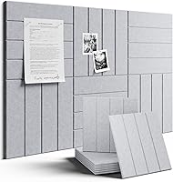 Vista 22 de FLUXYNARA - Tablero de anuncios de fieltro 48 x 36 pulgadas, alternativa al corcho, paquete de 12, 70 lengüetas adhesivas, panel de pared grueso