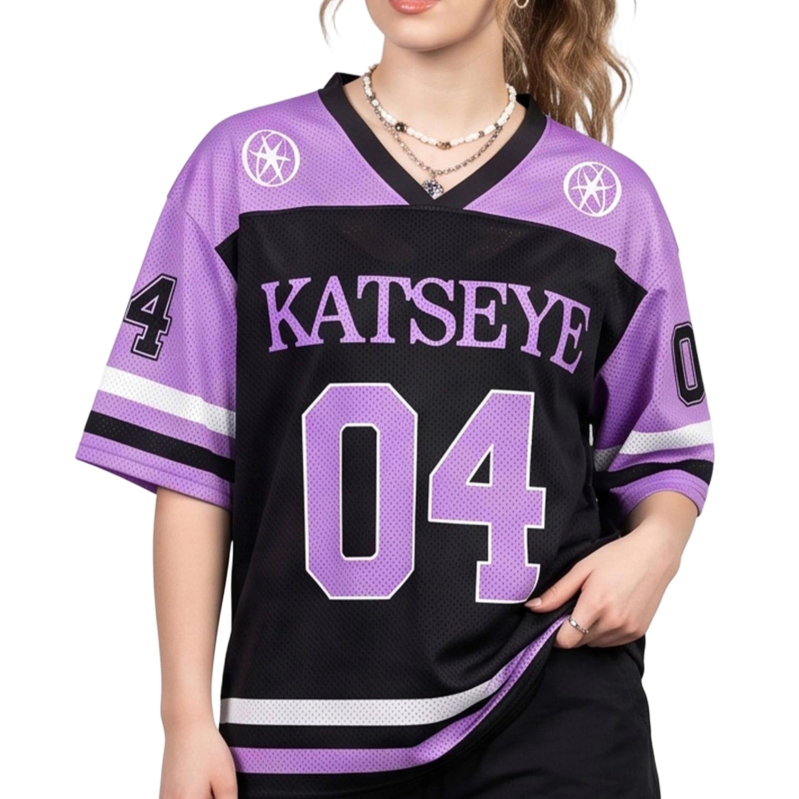 Katseye Tshirt The Wildworld Tour Jersey V-Neck Tee Concert Streetwear Tops