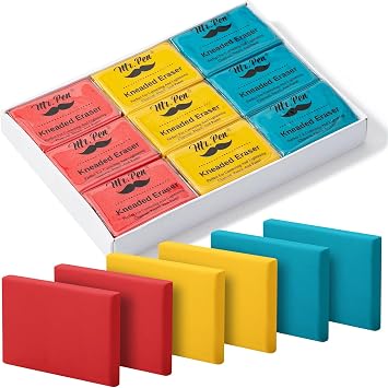 Mr. Pen- Kneaded Eraser Bulk, 18 Pack, Colorful | Moldable Art Erasers for Drawing