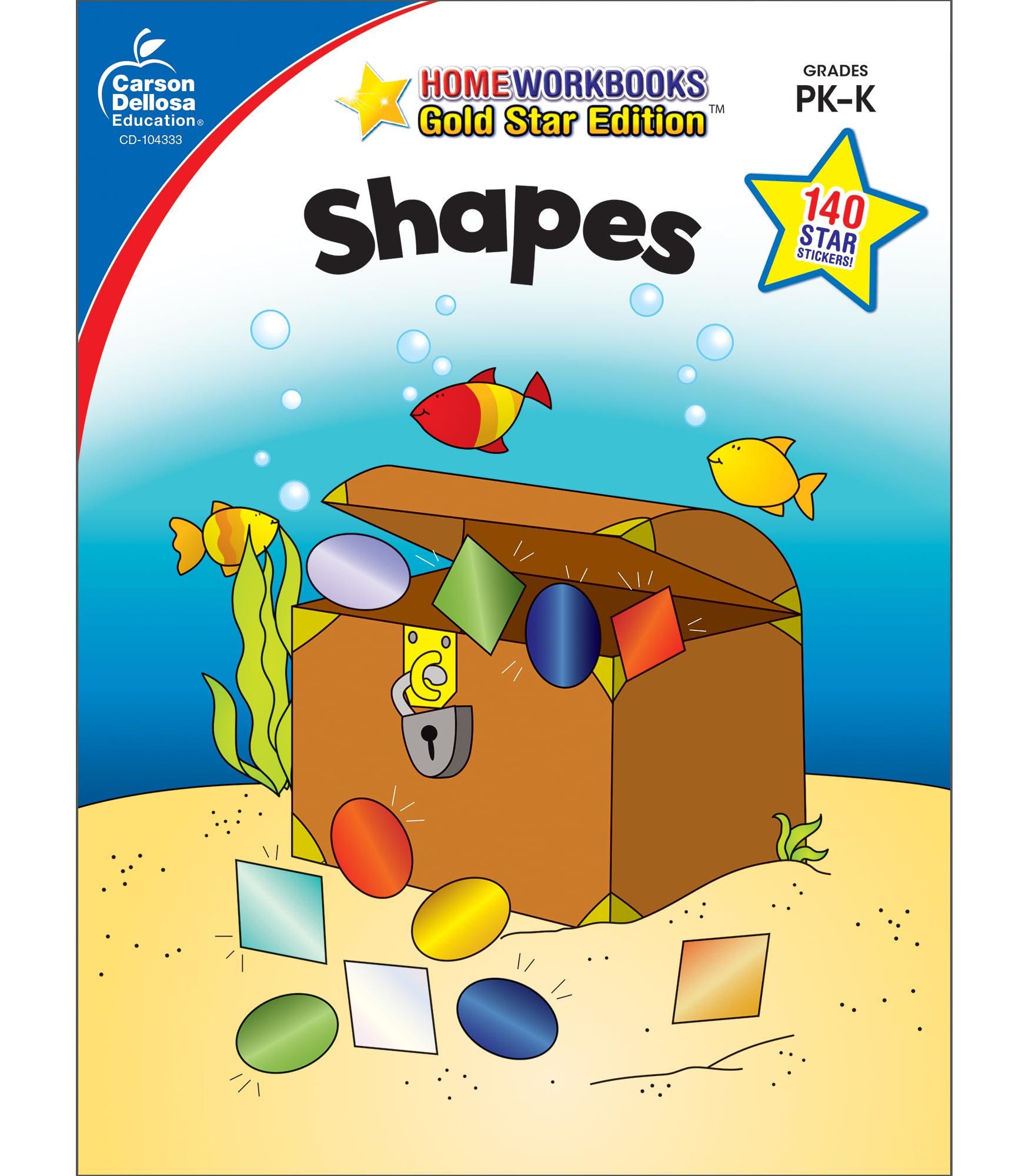 Amazon.com: Carson Dellosa Shapes, Grades PK - K Workbook (Volume 18 ...