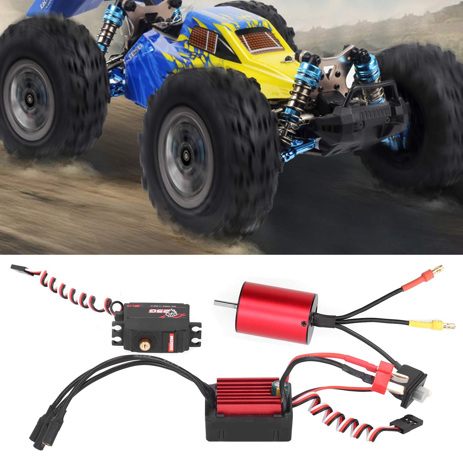 2838 Motor sin Escobillas de 3600kV 35A ESC 25G Metal Gear Servo RC Piezas para 1: 14 1:12 Coche sin Cepillo