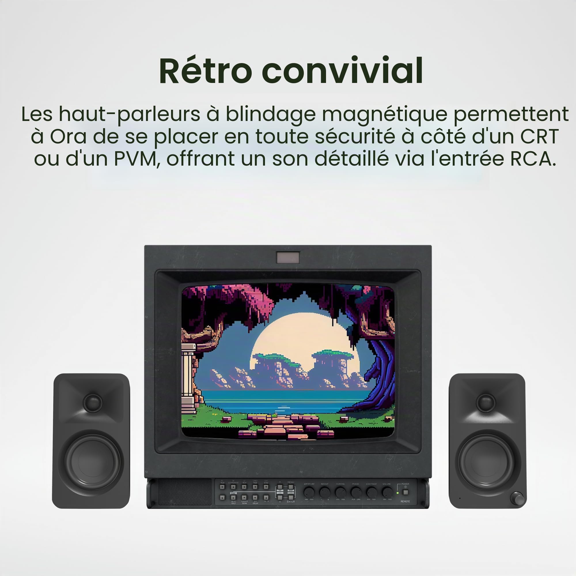 Kanto ORA Haut-parleurs de bureau Bi-amp de référence 100 W avec Bluetooth 5.0 et USB-C - Crossover 100 Hz - Son de qualité de référence - Paire - Indigo