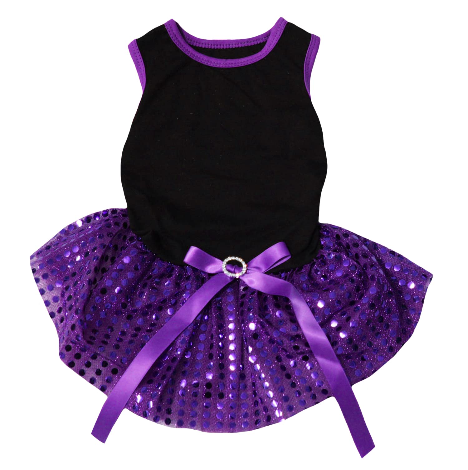 Robe tutu pour chien violette M paillettes Sourcingmap vêtement