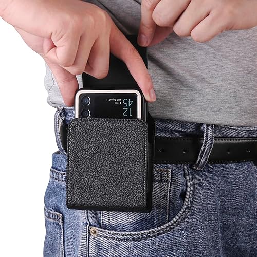 Miniatura 4 de Funda de cuero sintético con clip para cinturón para Samsung Galaxy Z Flip 4 Galaxy Z Flip 3 5G Z Flip 5G Z Flip 5G Z Flip 5G Z FlipMotorola Moto