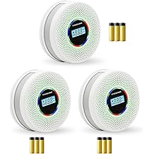 Yfwsrecinoe 3 Pack Upgraded Combination Smoke and Carbon Monoxide Alarm Detector, Dual Sensor Smoke Alarm&amp;Carbon Monoxide Detector (Includes Battery)