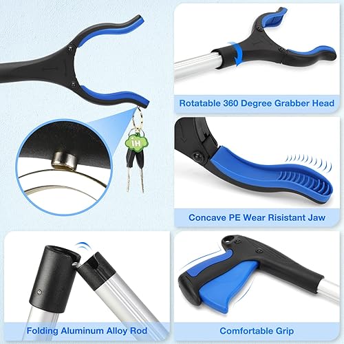 Miniatura 3 de 2-Pack Reacher Grabber Pickup Tool, 32" Long Grabber Tool, Trash Picker Grabber for Elderly Grab It Reaching Tool, Garbage Picker Upper Grabber,