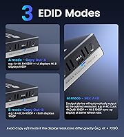 Vista 9 de Divisor HDMI 1 entrada 2 salidas 4K @60Hz con cable HDMI de 4 pies, divisor de audio HDMI de derivación HDCP para barra de sonido, compatible