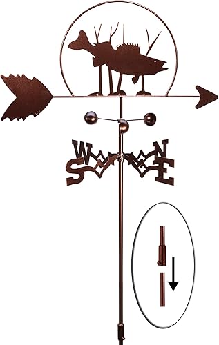 Miniatura 2 de SWEN Products Veleta de pescado Walleye (estaca de jardín incluida)