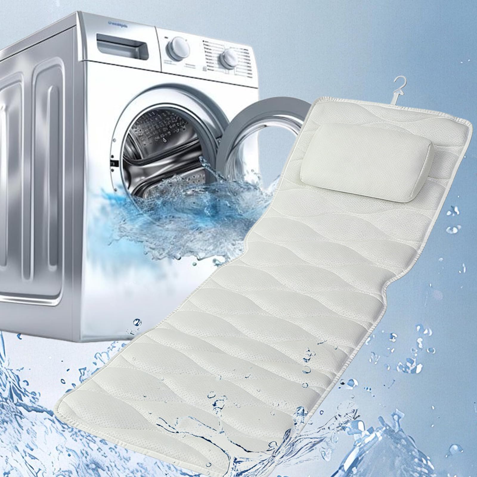 Coussin de bain pour tout le corps, tapis de bain avec 13 ventouses, coussin de baignoire, coussin de nuque, coussin pour le dos et les jambes, pour la maison, le spa